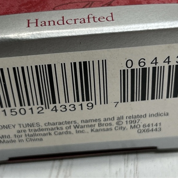 1997 Hallmark Keepsake Ornament Bugs Bunny Fruit Hat Looney Tunes Cartoon Vtg - Picture 5 of 13